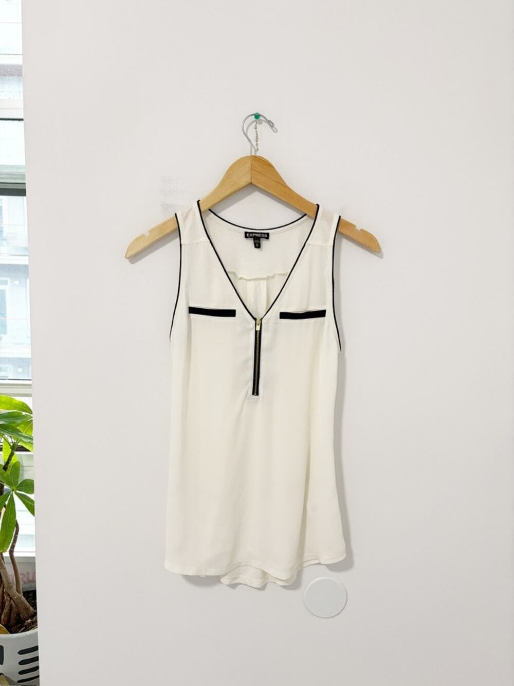 Express White Semi Sheer Tank Blouse Size XS